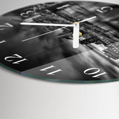 Glas wanduhr Stadt