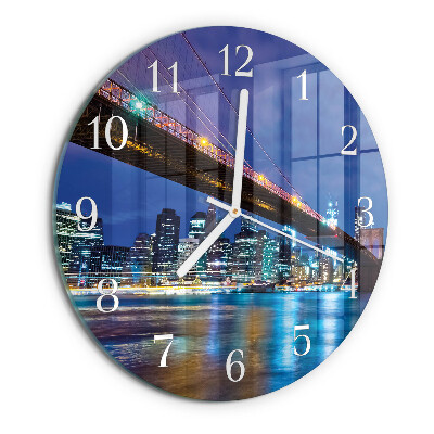 Glas wanduhr Brücke