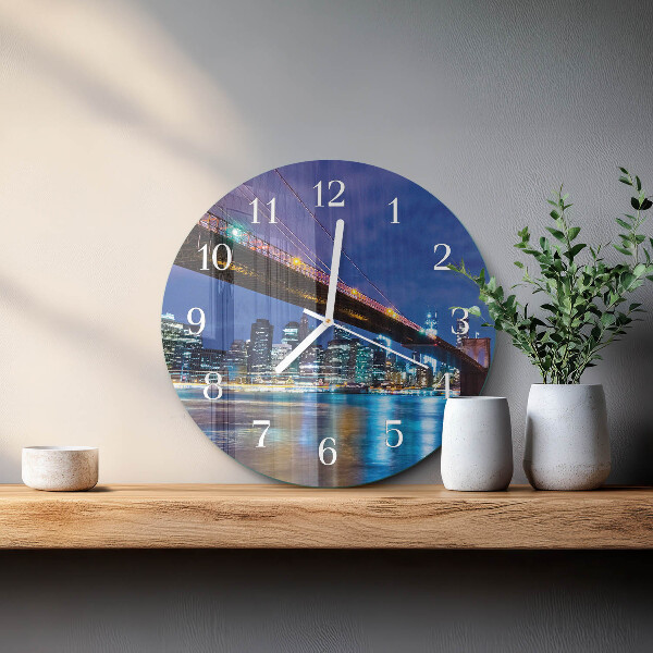 Glas wanduhr Brücke