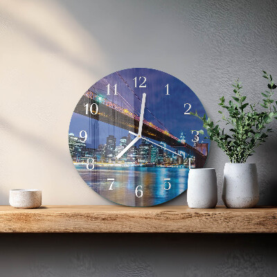 Glas wanduhr Brücke