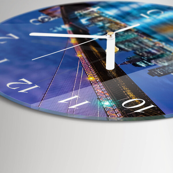 Glas wanduhr Brücke