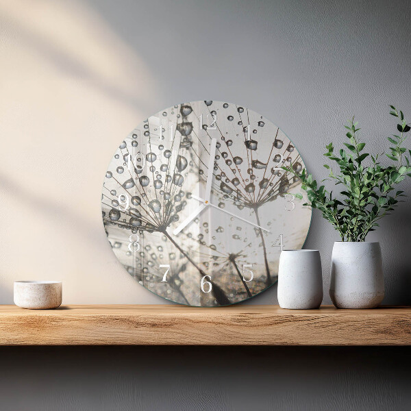 Glas wanduhr Tautropfen