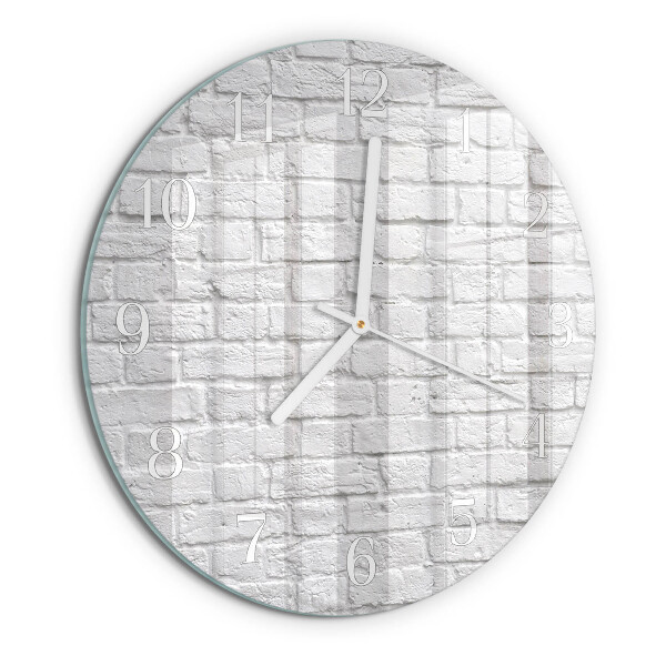 Glas wanduhr Ziegel