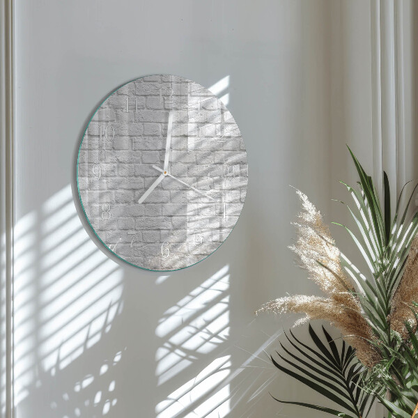 Glas wanduhr Ziegel