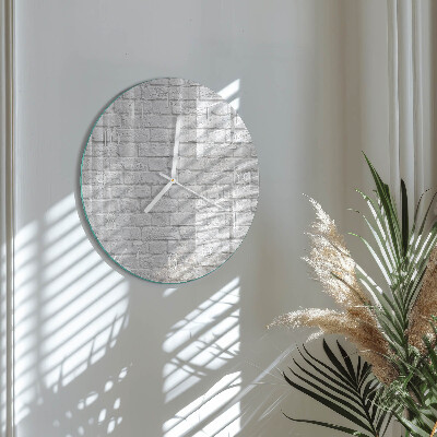 Glas wanduhr Ziegel