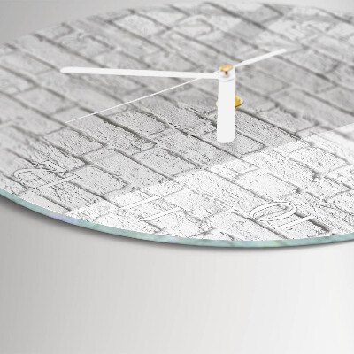 Glas wanduhr Ziegel