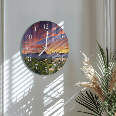 Glas wanduhr Landschaft