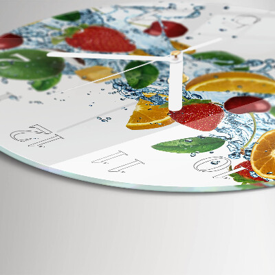 Glas wanduhr Obst