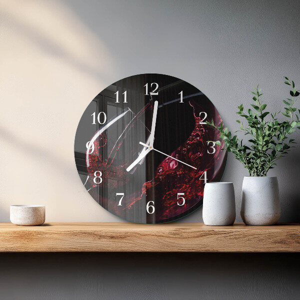 Glas wanduhr Wein