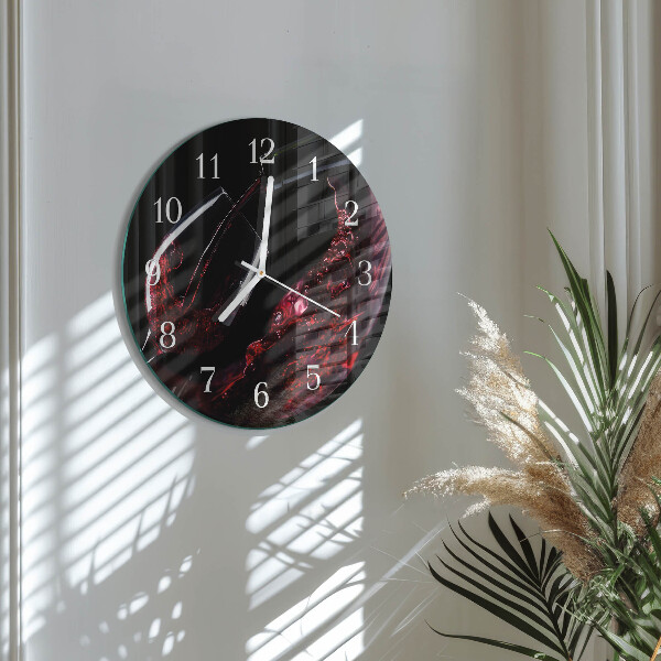 Glas wanduhr Wein