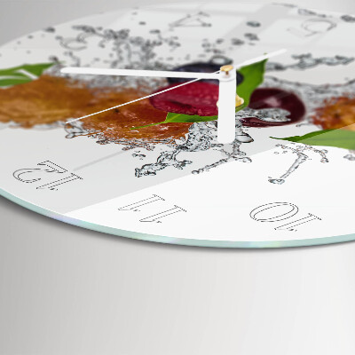 Glas wanduhr Obst