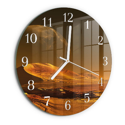 Glas wanduhr Wüste