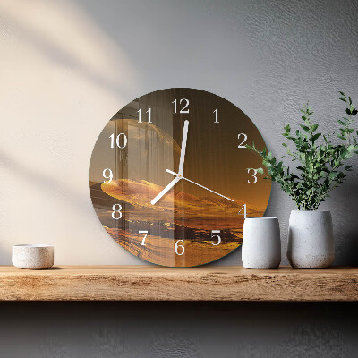 Glas wanduhr Wüste