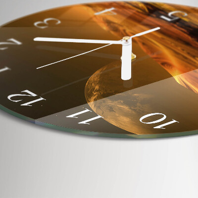 Glas wanduhr Wüste
