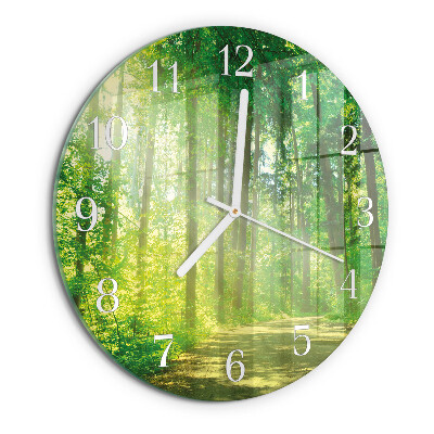 Glas wanduhr Waldnatur