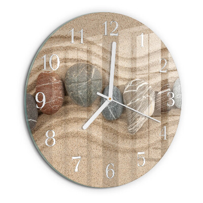 Glas wanduhr Steine ​​Sand