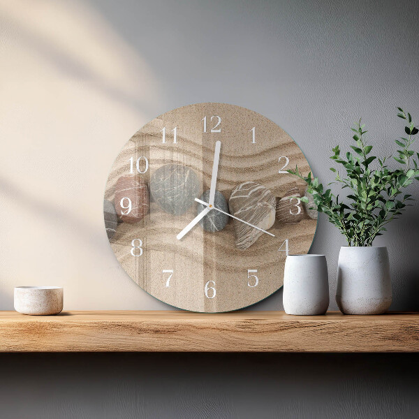 Glas wanduhr Steine ​​Sand