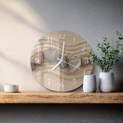 Glas wanduhr Steine ​​Sand
