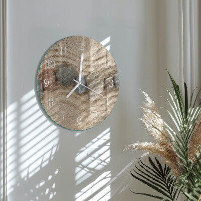 Glas wanduhr Steine ​​Sand
