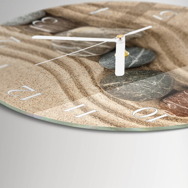 Glas wanduhr Steine ​​Sand