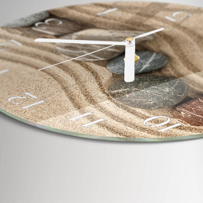 Glas wanduhr Steine ​​Sand