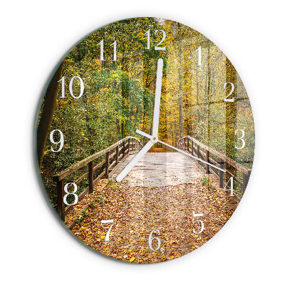 Glas wanduhr Waldbrücke