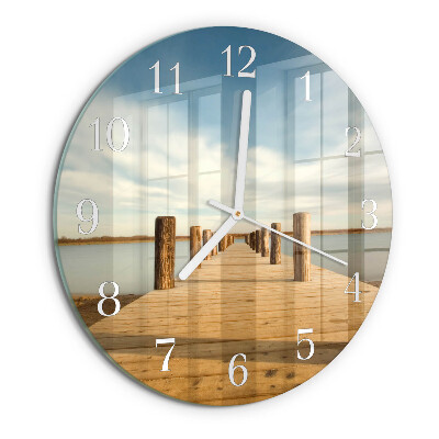 Glas wanduhr Brücke