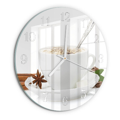 Glas wanduhr Eine Tasse Anis