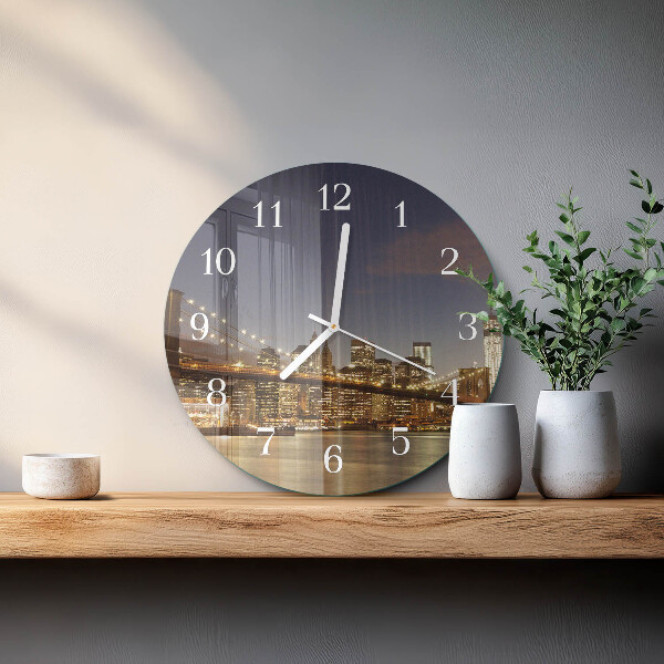Glas wanduhr Nachtlicht