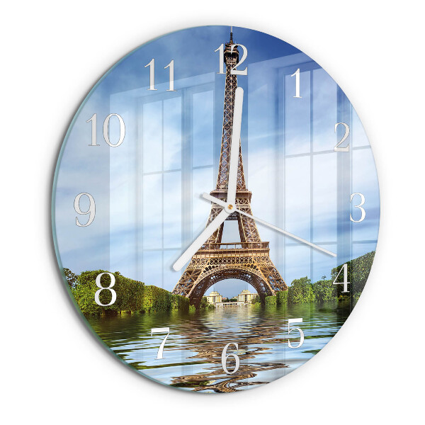Glas wanduhr Eiffelturm