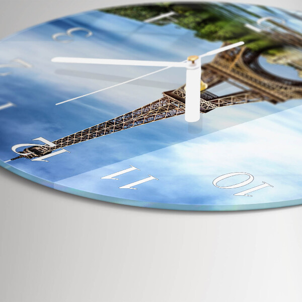 Glas wanduhr Eiffelturm