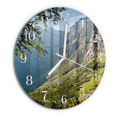 Glas wanduhr Gebirge