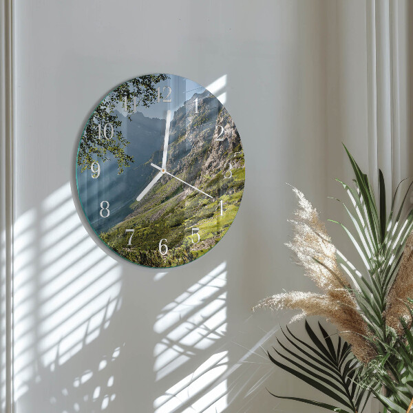 Glas wanduhr Gebirge