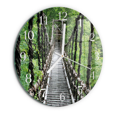 Glas wanduhr Hängebrücke