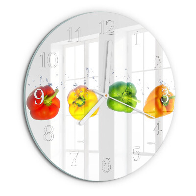 Glas wanduhr Pfeffer