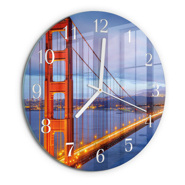 Glas wanduhr Golden Gate
