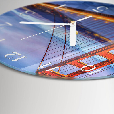 Glas wanduhr Golden Gate
