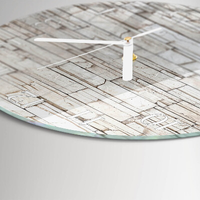 Glas wanduhr Klinker