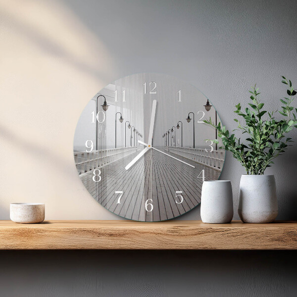 Glas wanduhr Pier