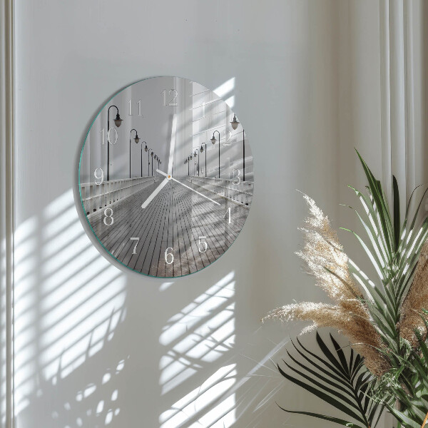 Glas wanduhr Pier