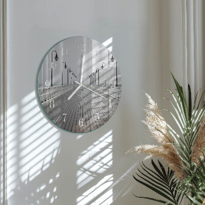 Glas wanduhr Pier