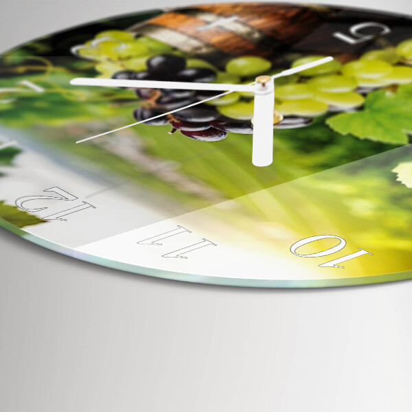 Glas wanduhr Traubenwein