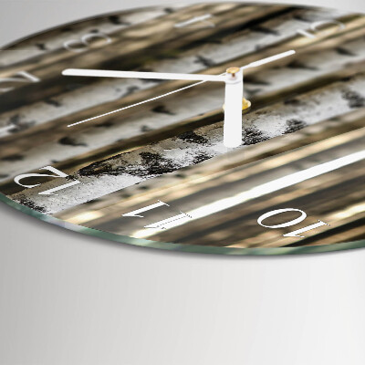 Glas wanduhr Birken