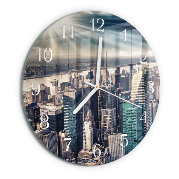 Glas wanduhr Stadt