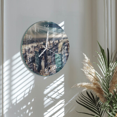 Glas wanduhr Stadt
