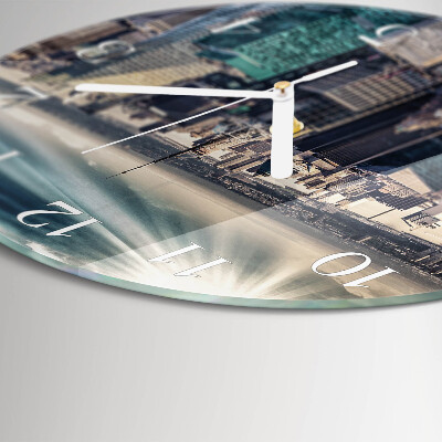 Glas wanduhr Stadt