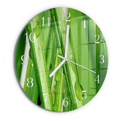 Glas wanduhr Gras