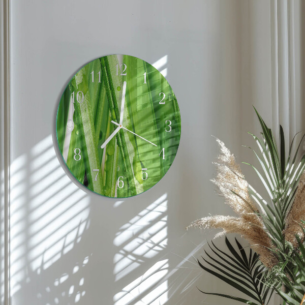 Glas wanduhr Gras