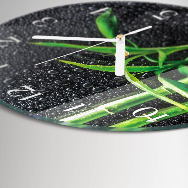 Glas wanduhr Bamboo Spa