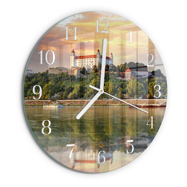 Glas wanduhr Flussburg